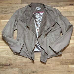Kut from the Kloth Faux Suede Open Front Camel Blazer Women’s S